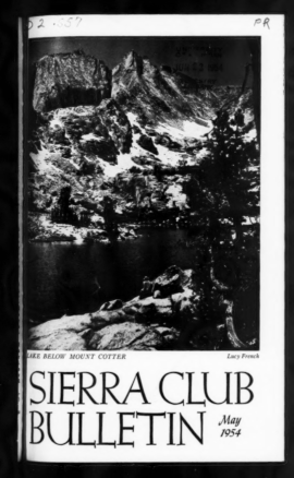 Sierra Club Bulletin 1954 Vol 39 No 5 May cover